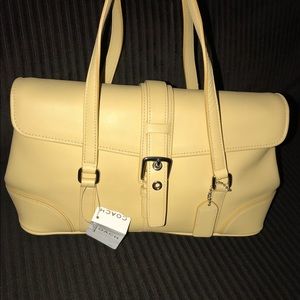 Coach Hampton buckle flap satchel
